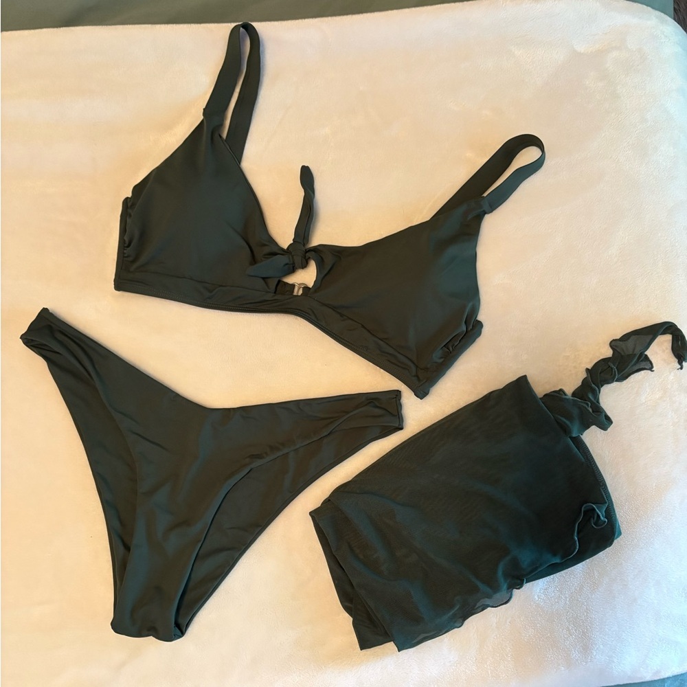 Dark Green Bikini Set